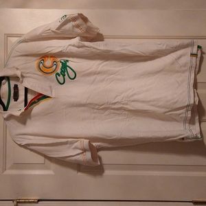 Men's polo COOGI XL white with multiple colors shirt